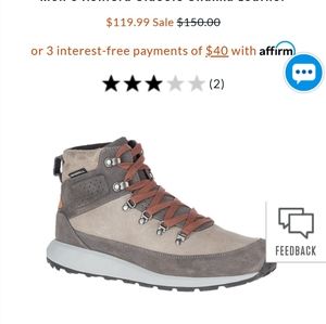 Mens Merrell Hiking Boots 9.5